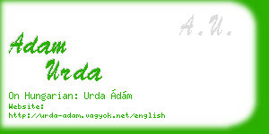 adam urda business card
